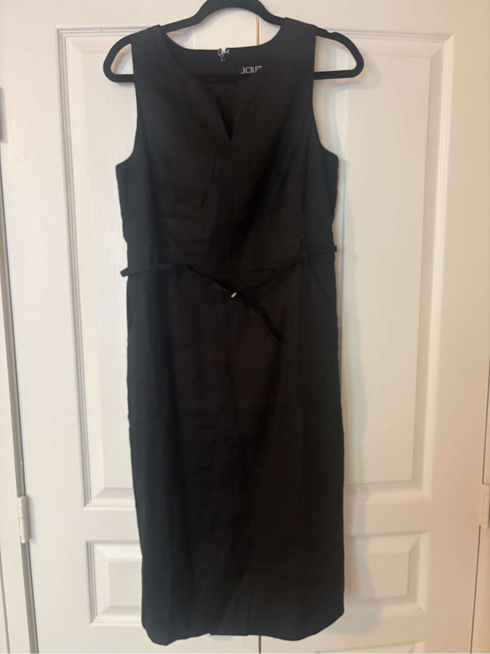 J. Crew Black Sleeveless V-Neck Sheath Dress